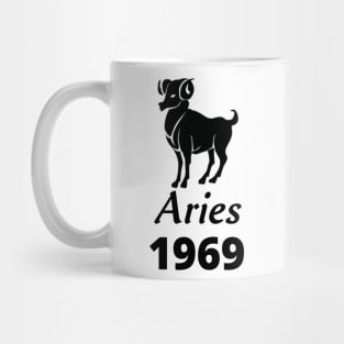 Black Aries Zodiac 1969 Mug